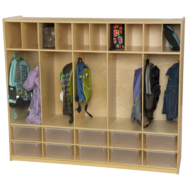 Wood Designs 4 Tier 5 Wide Coat Locker Wayfair